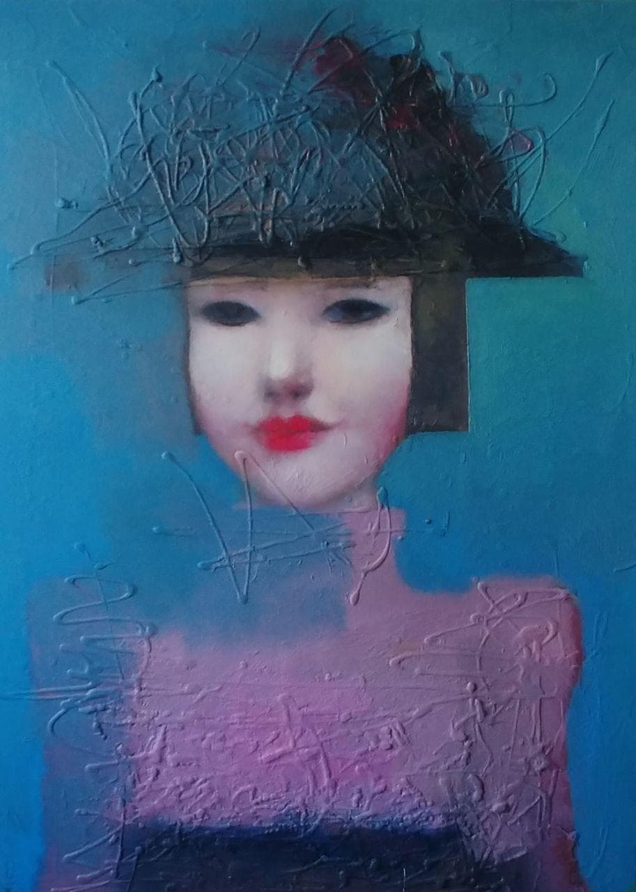 Portrait with mask, Boris Hecht 2019